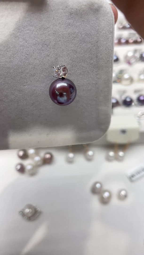 【闪购商品】淡水珍珠吊坠(不含链)银S925镶嵌吊坠