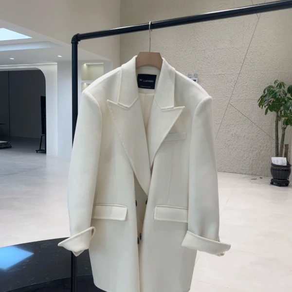 【落跑新娘】双面呢羊毛大衣新款显瘦气质休闲外套