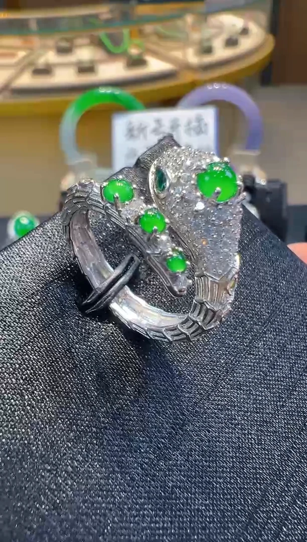 【闪购商品】翡翠戒指银S925镶嵌多样性发货一件