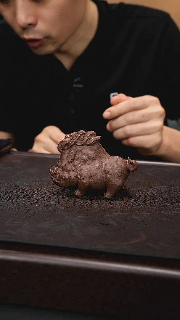 紫砂茶宠小YE猪，。，