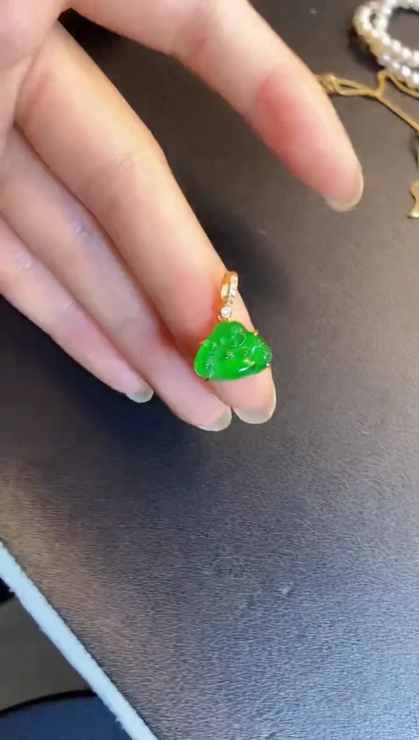 吊坠(不含链)银S925镶嵌翡翠1