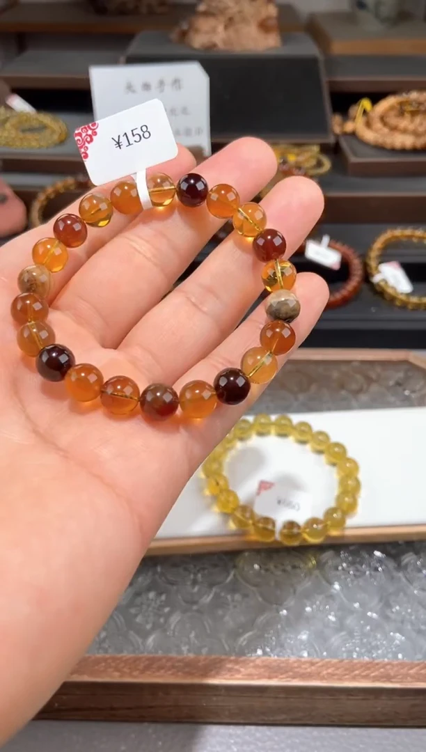 未镶嵌颈饰琥珀8毫米多宝手串