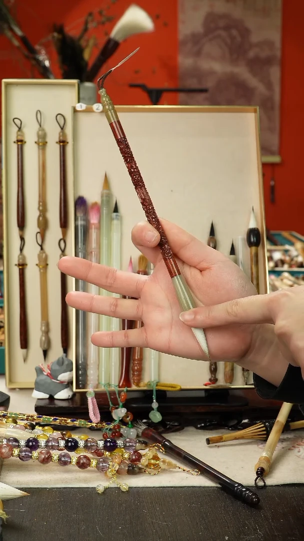 14号孤品高货毛笔链接 清水试笔 蘸墨不退