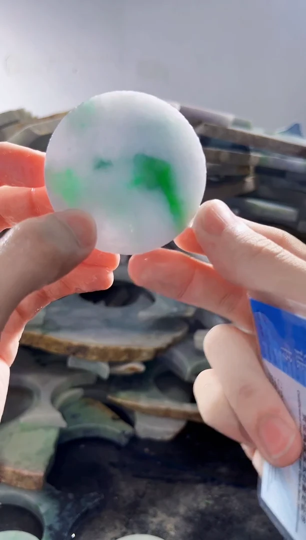 裸石翡翠缅甸翡翠A货文6438