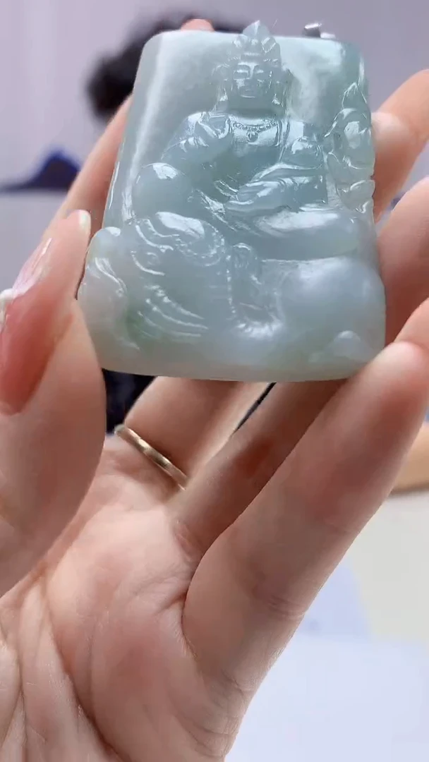 【闪购商品】定制翡翠未镶嵌4688DD-毛货挂件普贤54