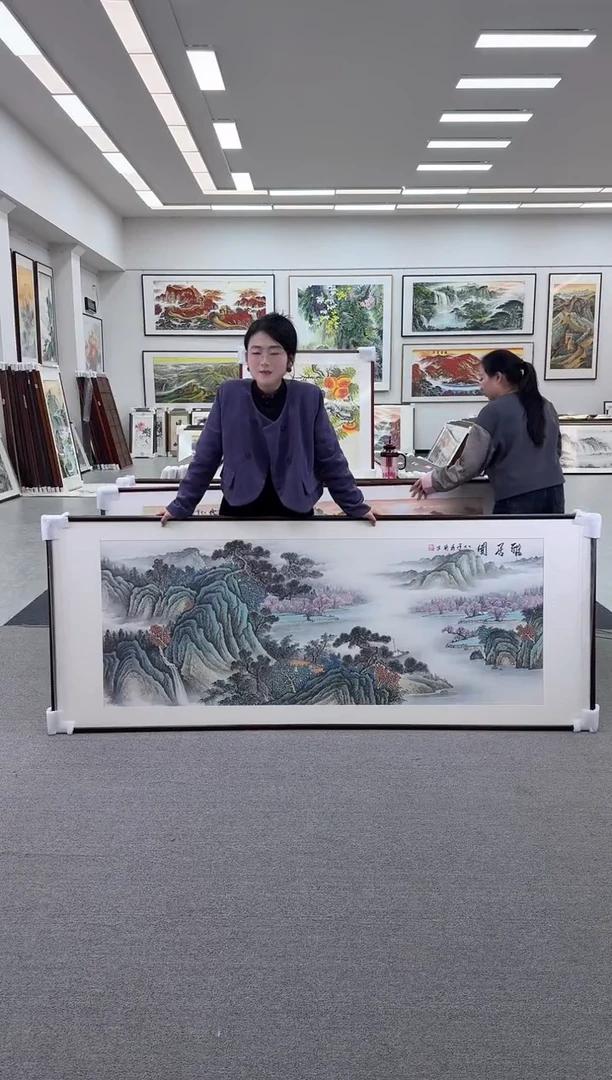 国画手绘  219*88  雅居图