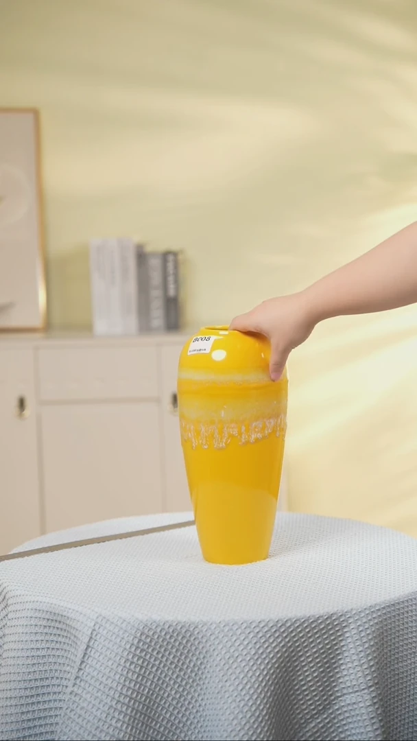 微瑕新中式高级感复古花瓶陶瓷创意插花花器客厅玄关装饰