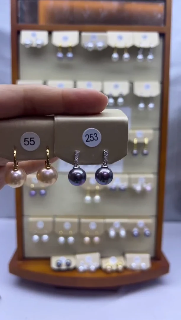 未镶嵌耳饰淡水珍珠253+55