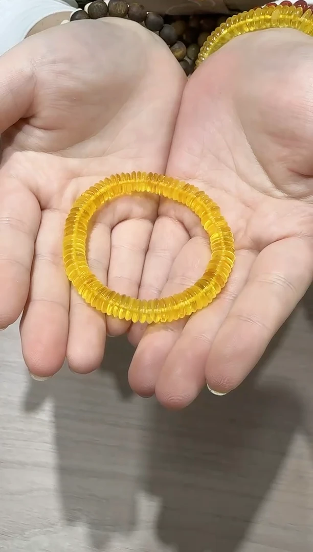 手链金珀未镶嵌金珀药片9mm