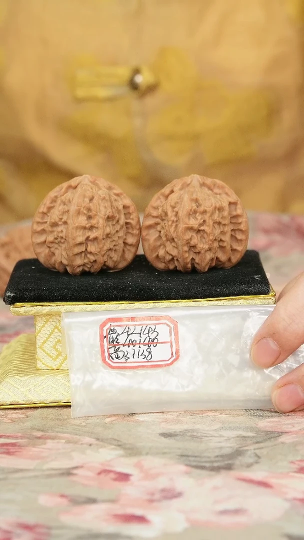 把件文玩核桃白狮子