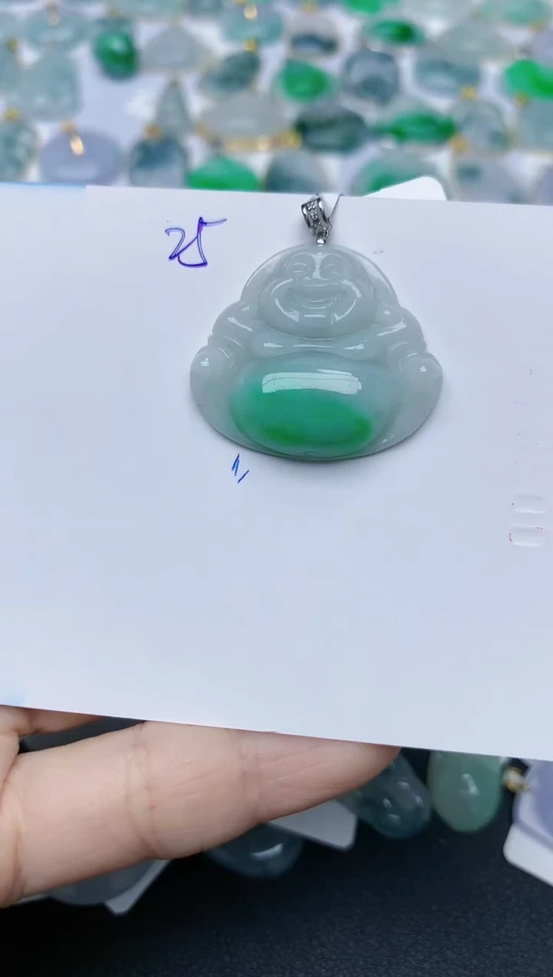 【闪购商品】翡翠颈饰18K金镶嵌天然翡翠A货