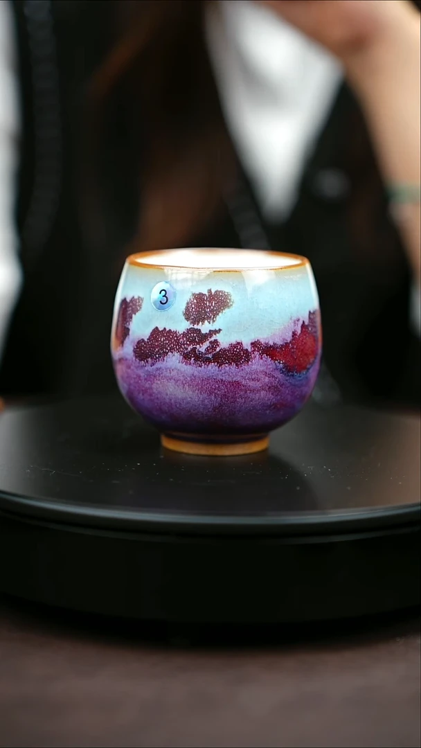 3*一级品原矿钧瓷炉钧釉主人杯