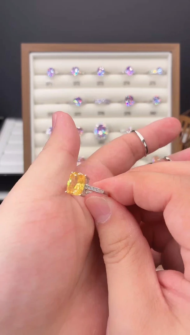 戒指彩色蓝宝石银S925镶嵌1111111111