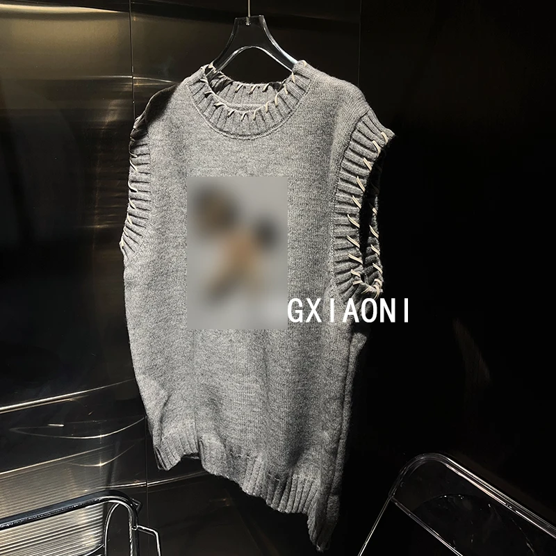 【手工小斑马】 绑带针织马甲