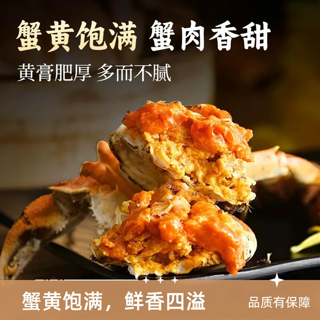 【活蟹】江苏大闸蟹 母蟹2.9-3.2两*买8只送2只 顺丰包邮 彩箱泡沫箱随机发