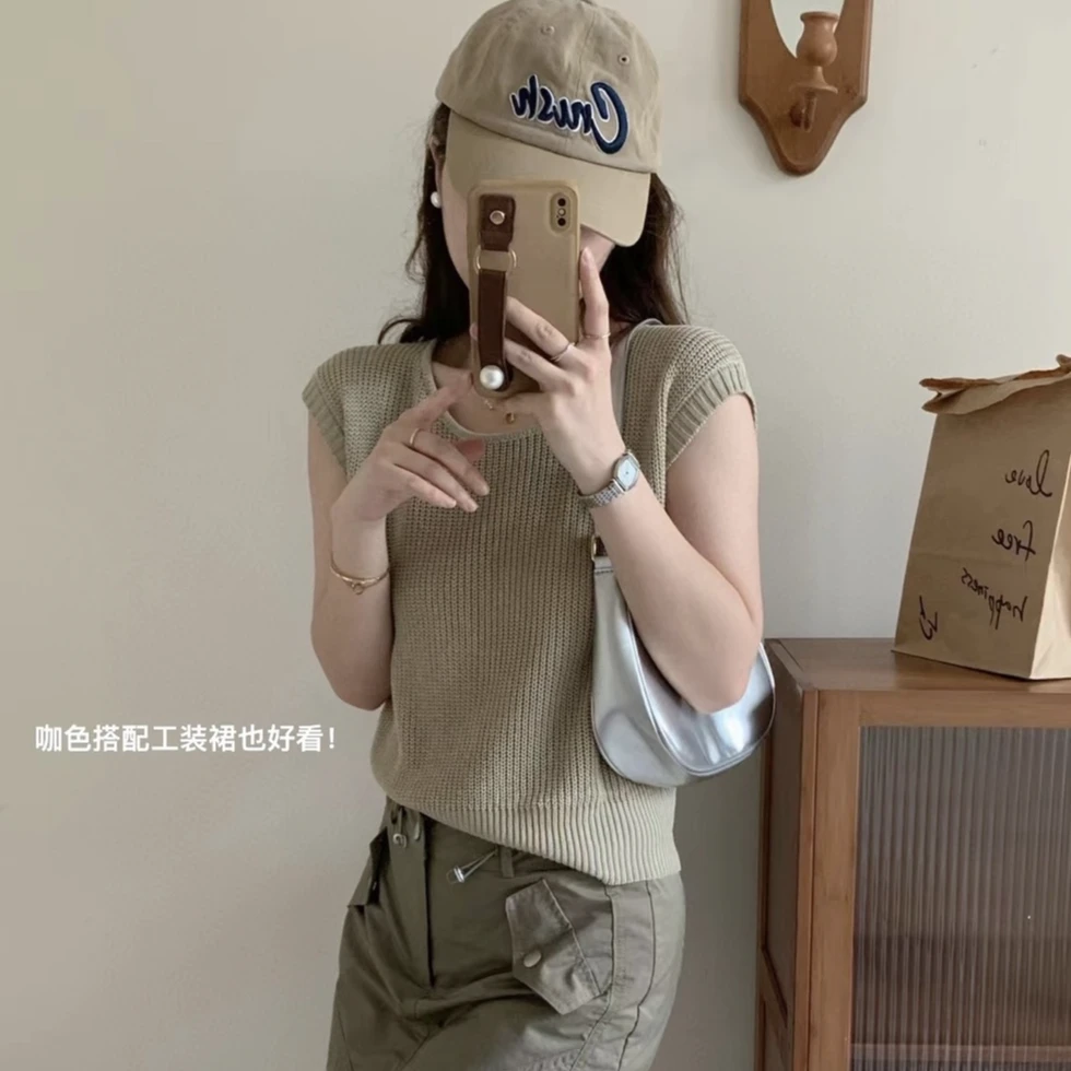 【现货】夏季新款时尚气质薄款宽松豆瘦百搭镂空针织衫-625