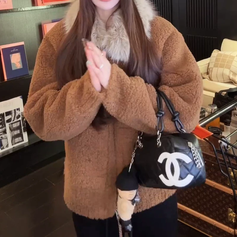 冬季韩版新款时尚气质百搭显瘦宽松加厚外套上衣LK2508611