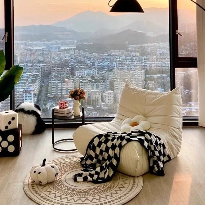 毛毛虫懒人沙发网红阳台卧室榻榻米客厅休闲单人躺椅