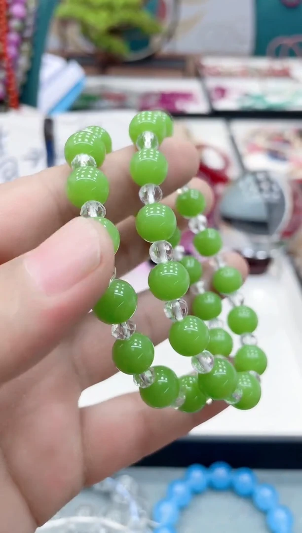 图片款  10mm绿葡萄色