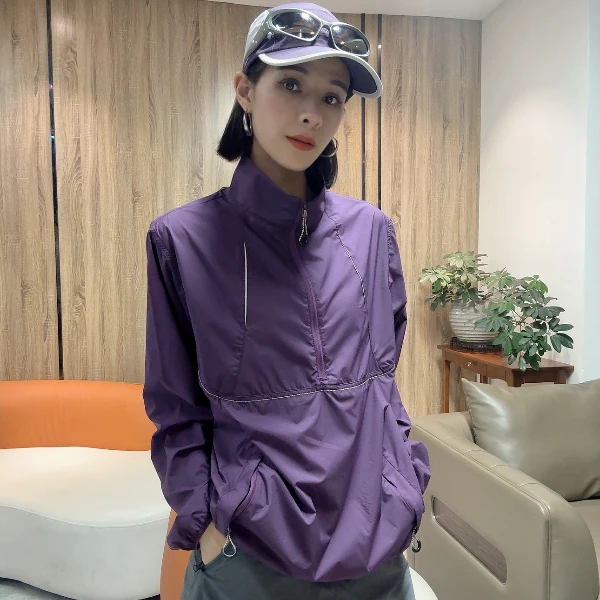 MIN SAN JIN山系城市户外男女半拉链跑步骑行透气外套DY-3621CS