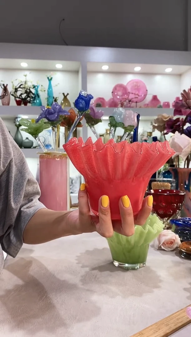 慕忆家手作琉璃花瓶大号