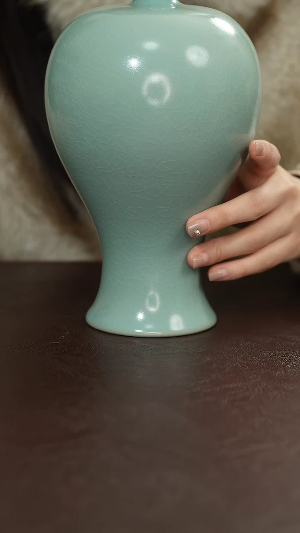 摆件陶原矿原釉汝宋汝瓷 微瑕