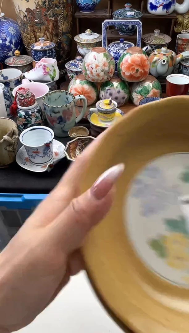 瓷片朱*茜440号六六工艺品瓷器和3只盘子