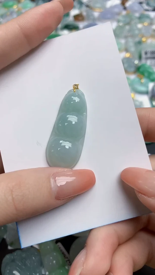 【闪购商品】翡翠颈饰18K金镶嵌天然缅甸翡翠A货