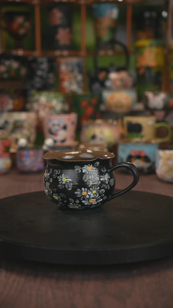 紫砂油画手绘釉下彩