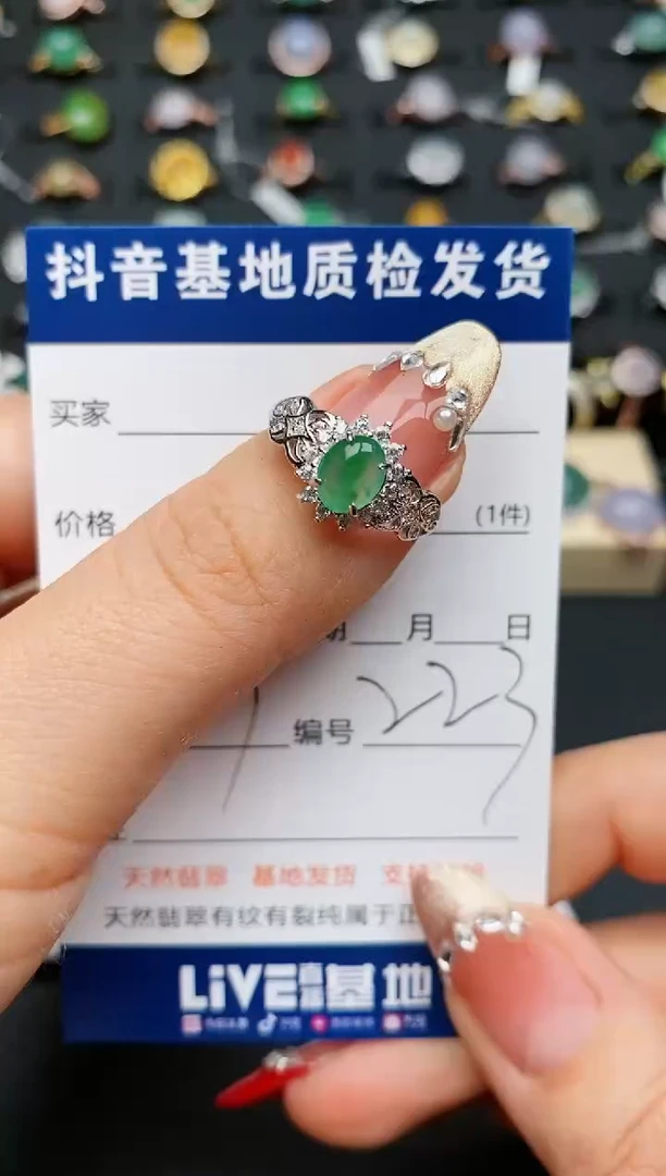 【闪购商品】翡翠戒指银S925镶嵌.............