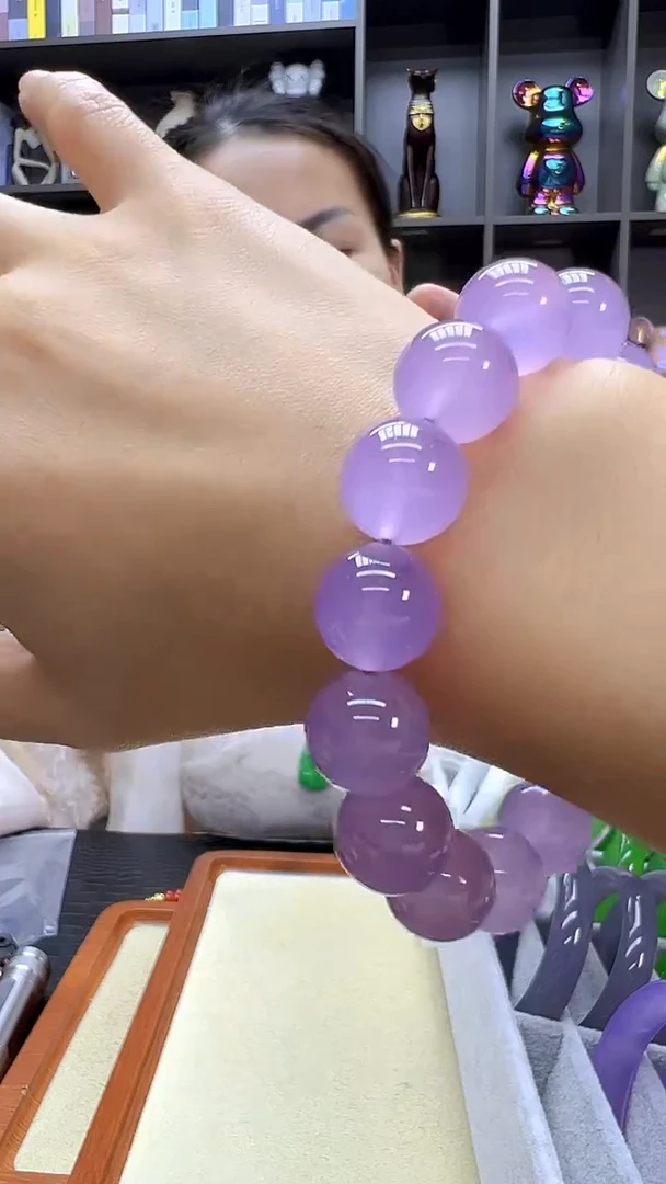 翡翠未镶嵌颈饰丹丹diy劲饰14mm手链