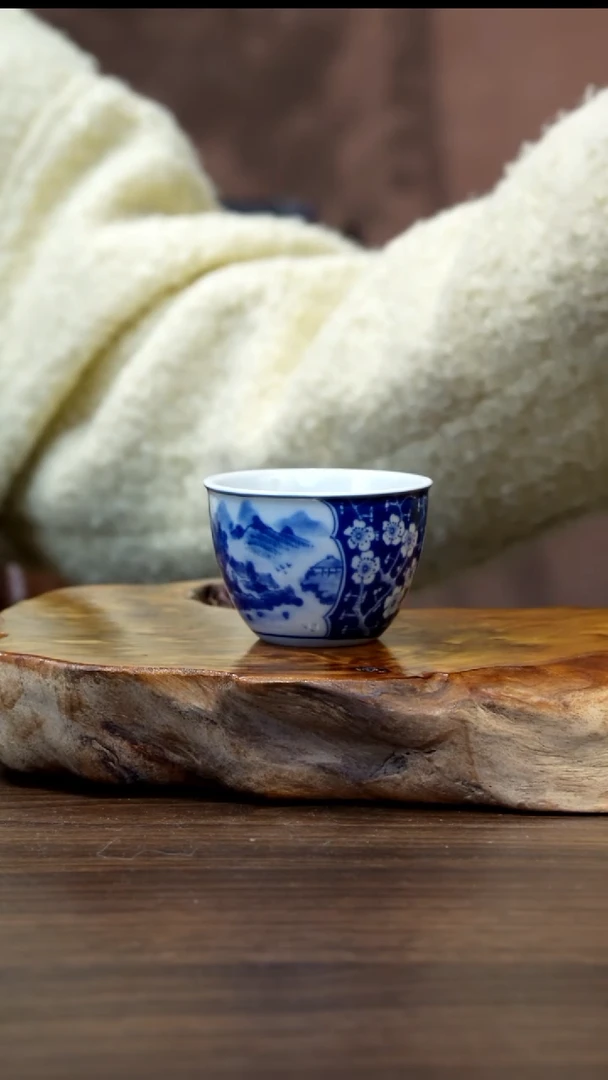 景德镇陶瓷世诺窑冰梅小客杯