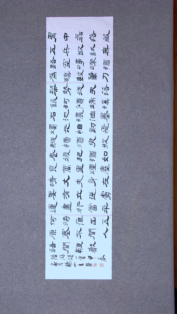 书法杨小立  中书老师 河南南阳138*34四平尺