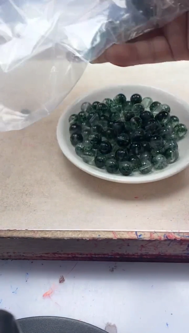 【闪购商品】水晶颈饰未镶嵌w137绿幽灵烤色10mm*10颗