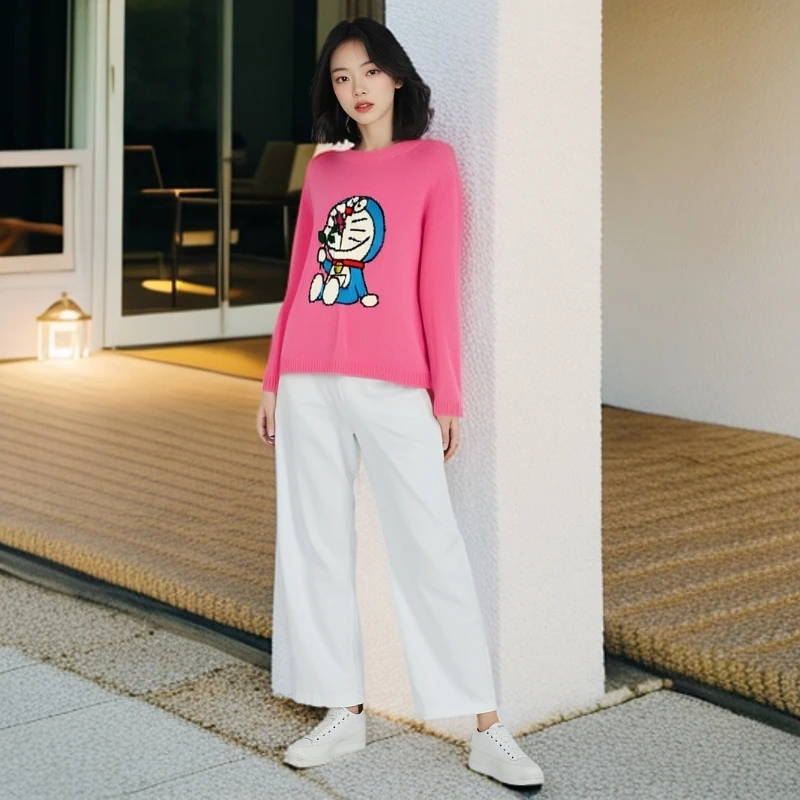 99新 GUCCI/古驰 /针织衫/刺绣圆领羊毛针织衫/时尚/秋冬/0001532