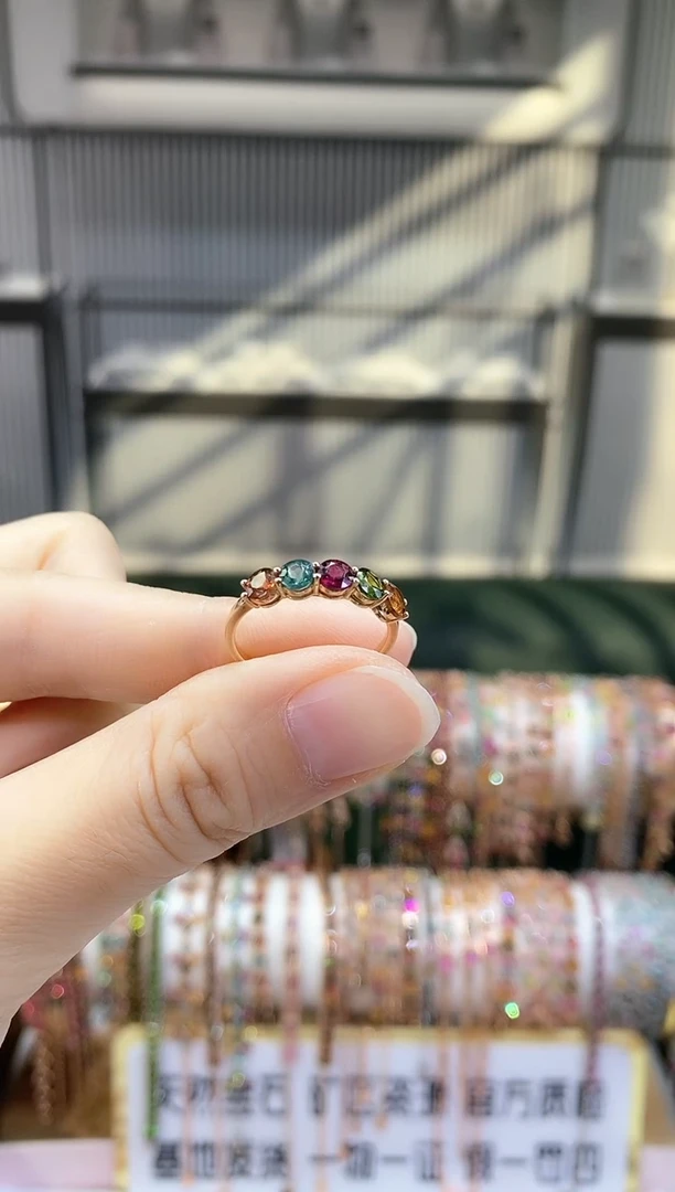 银S925镶嵌戒指碧玺6666666666