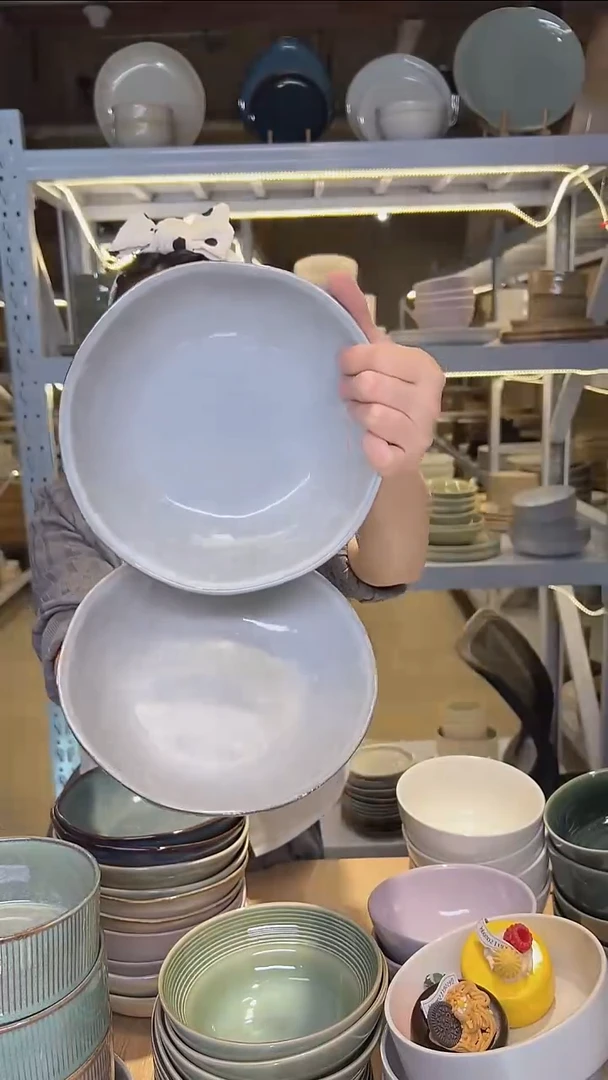 瓷102外贸尾货高温釉下彩陶瓷餐具默认微瑕