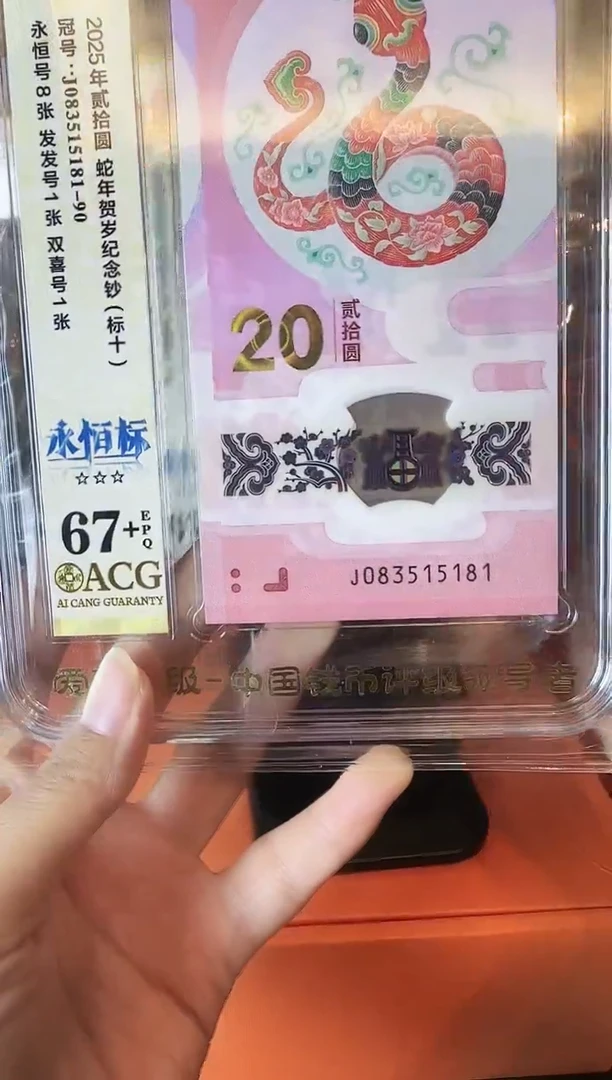 塑料2025蛇钞 爱藏 标十  啊啊啊啊啊