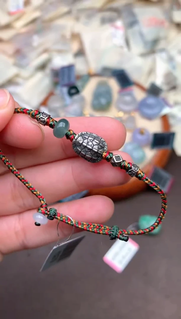 银S925镶嵌挂件翡翠—