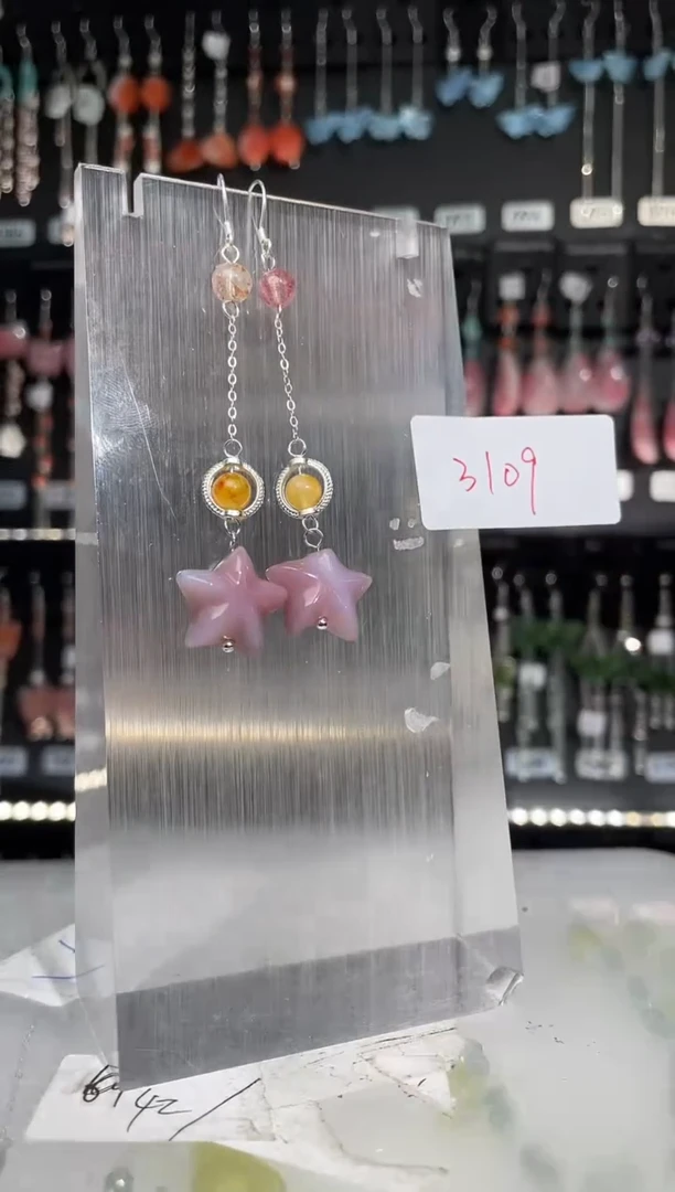 【闪购商品】紫晶耳饰银S925镶嵌喜欢拍