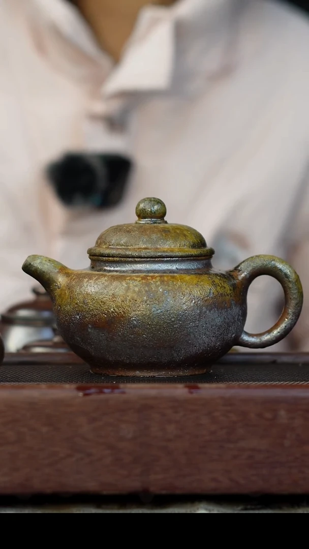 茶壶紫砂柴烧紫砂 段泥矮潘280cc