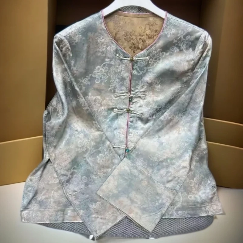 611【海之恋】新中式香云纱气质百搭上衣中国风减龄外套