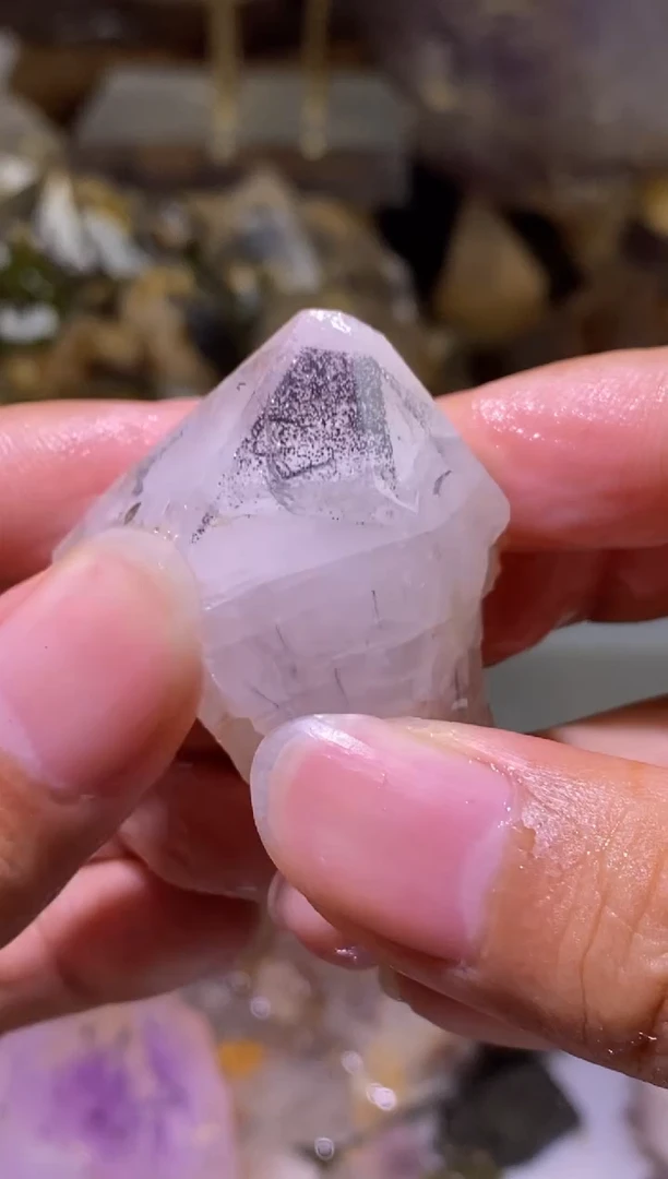 未镶嵌珠宝半成品水晶95号 素描带隐山发晶花园水晶
