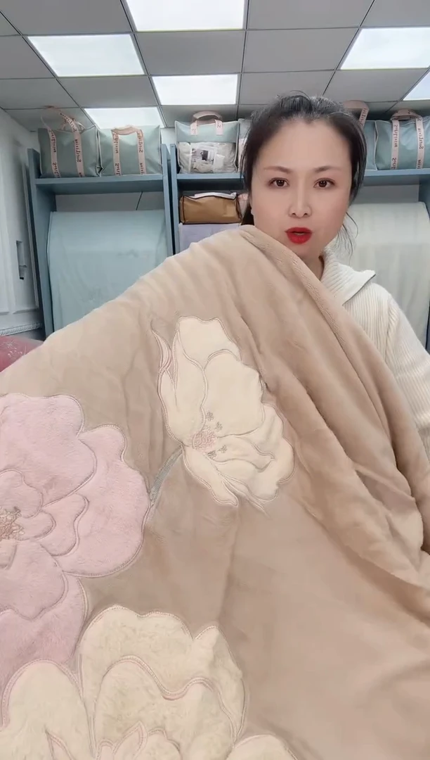 原驼毛马正身毛四件套 咖色7x7 花语