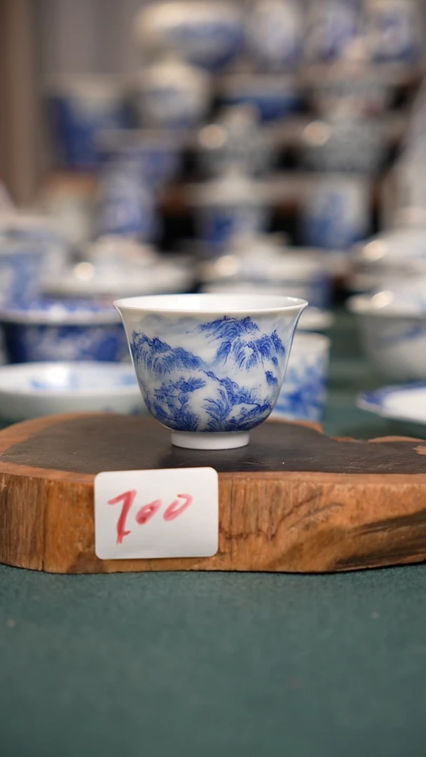 摆件瓷700全手工手绘茶器