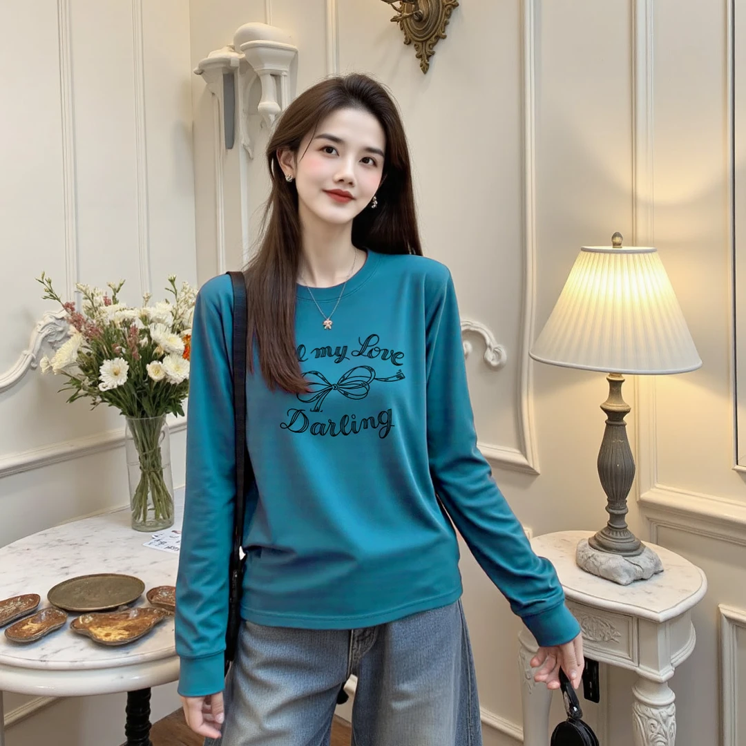 【挚爱蝴蝶】正肩卫衣秋季打底单穿上衣宽松长袖时尚