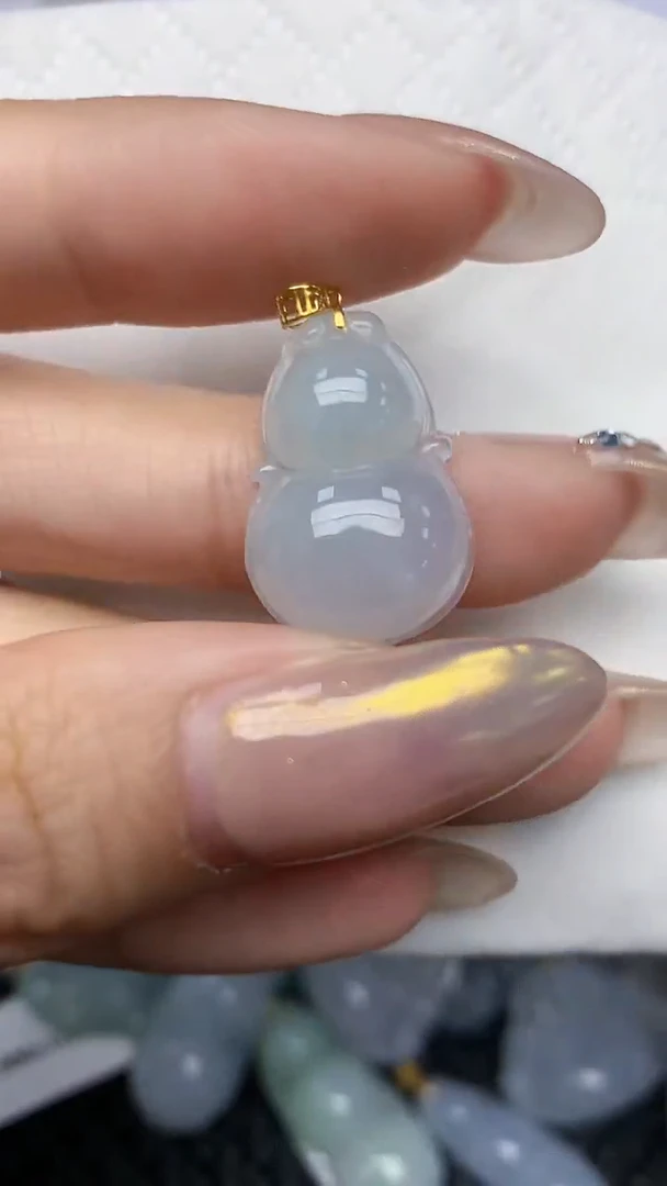 【闪购商品】翡翠18K金镶嵌颈饰 天然翡翠A货