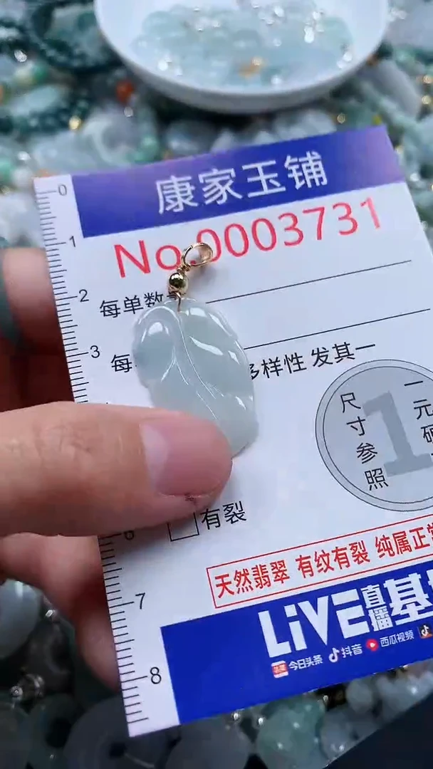 翡翠未镶嵌吊坠(不含链)3731