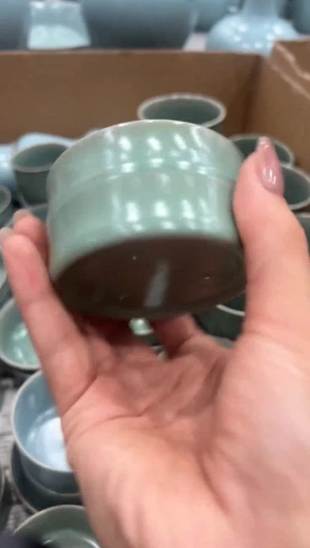 瓷片竹节杯大瑕哈哈哈哈