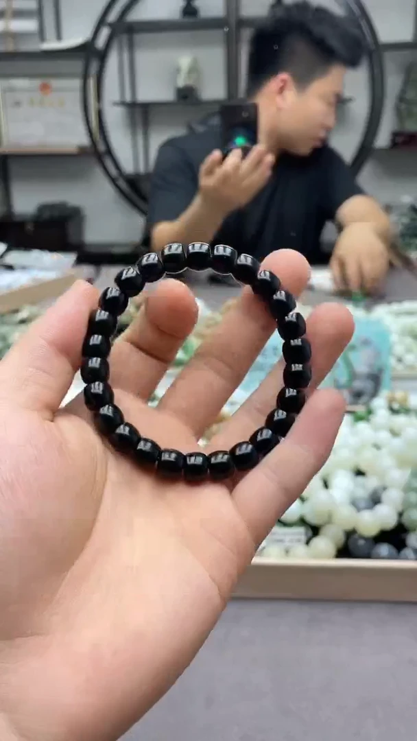 手串未镶嵌和田玉黑青9